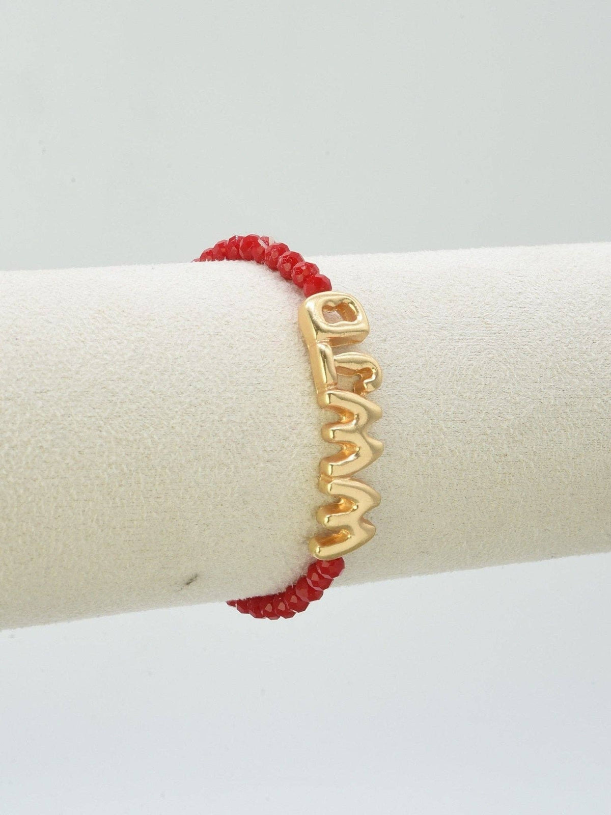 WWJD Glass Bead Bracelet