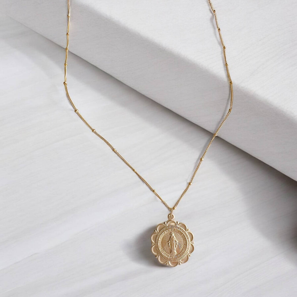 Gold Filled Round Miraculous Medal