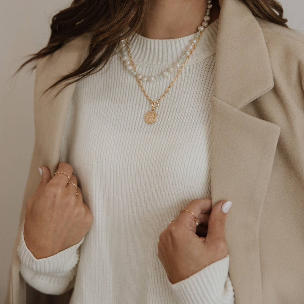 St. Christopher Journey Gold Filled Toggle Necklace