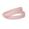 WWJD Light Pink Silicone Bracelet