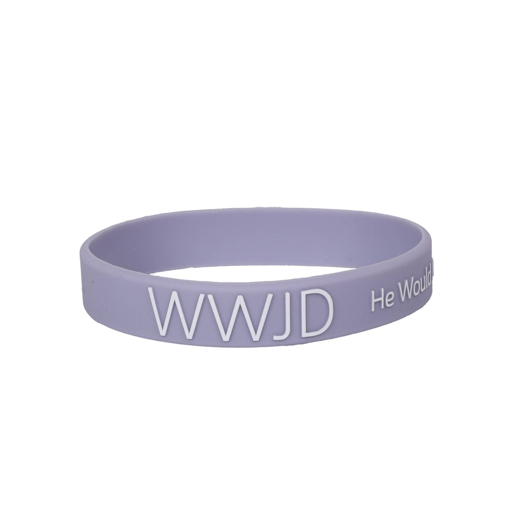 WWJD Violet Silicone Bracelet