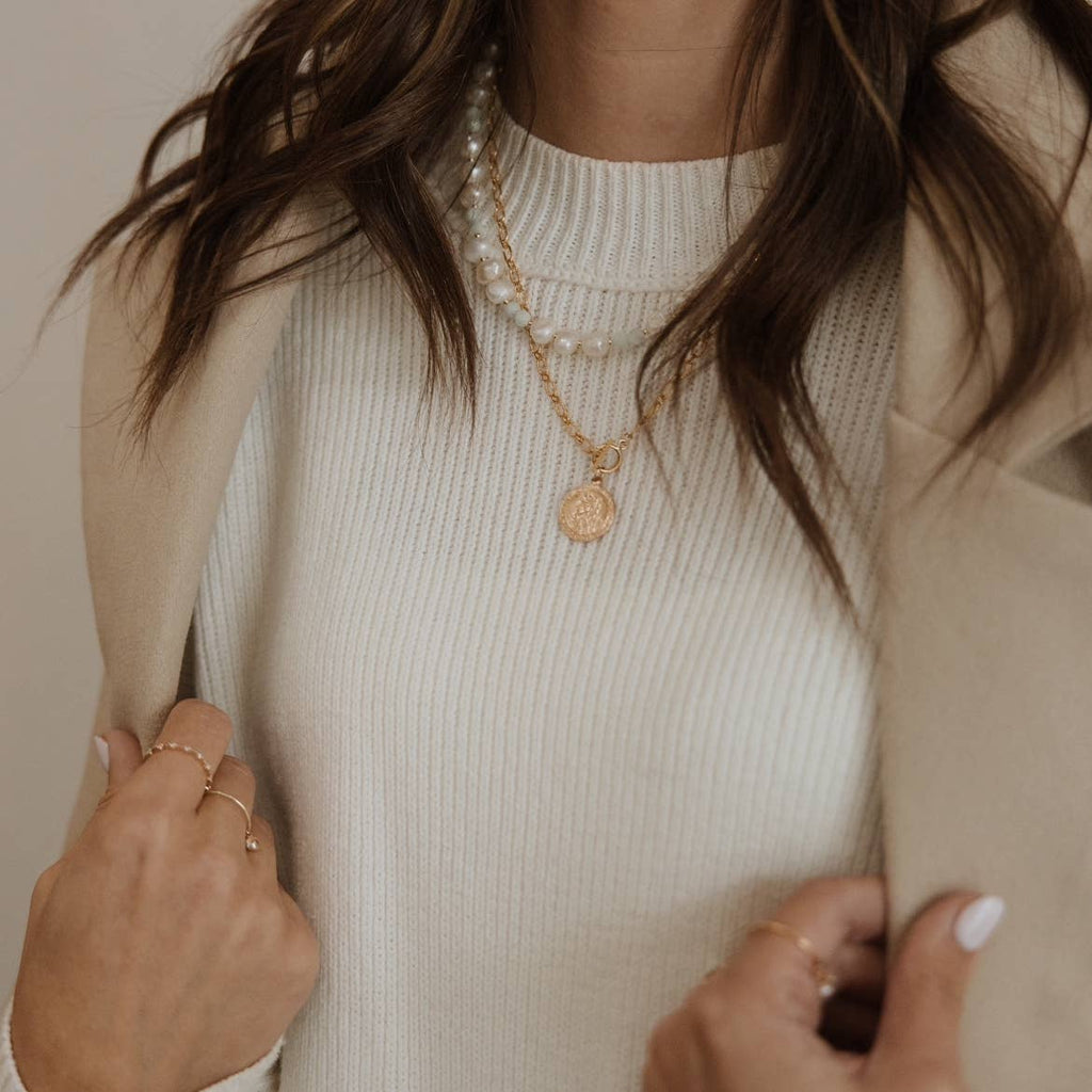 St. Christopher Journey Gold Filled Toggle Necklace