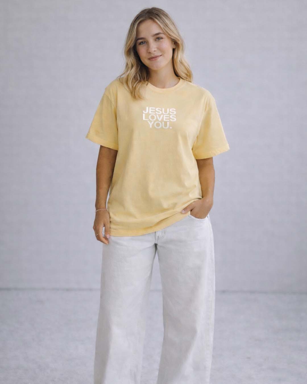 Jesus Loves You Buttercream Tee