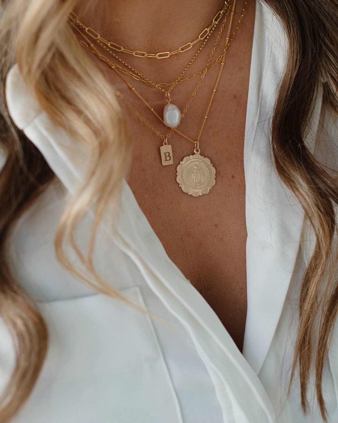 Gold Filled Round Miraculous Medal