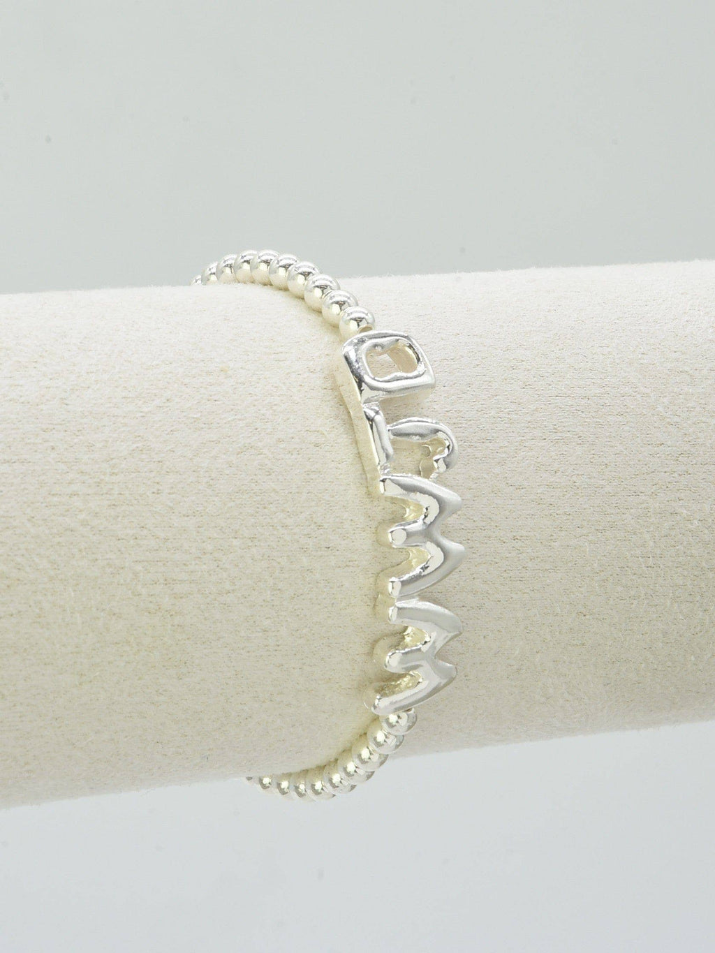 WWJD Beaded Stretch Bracelet