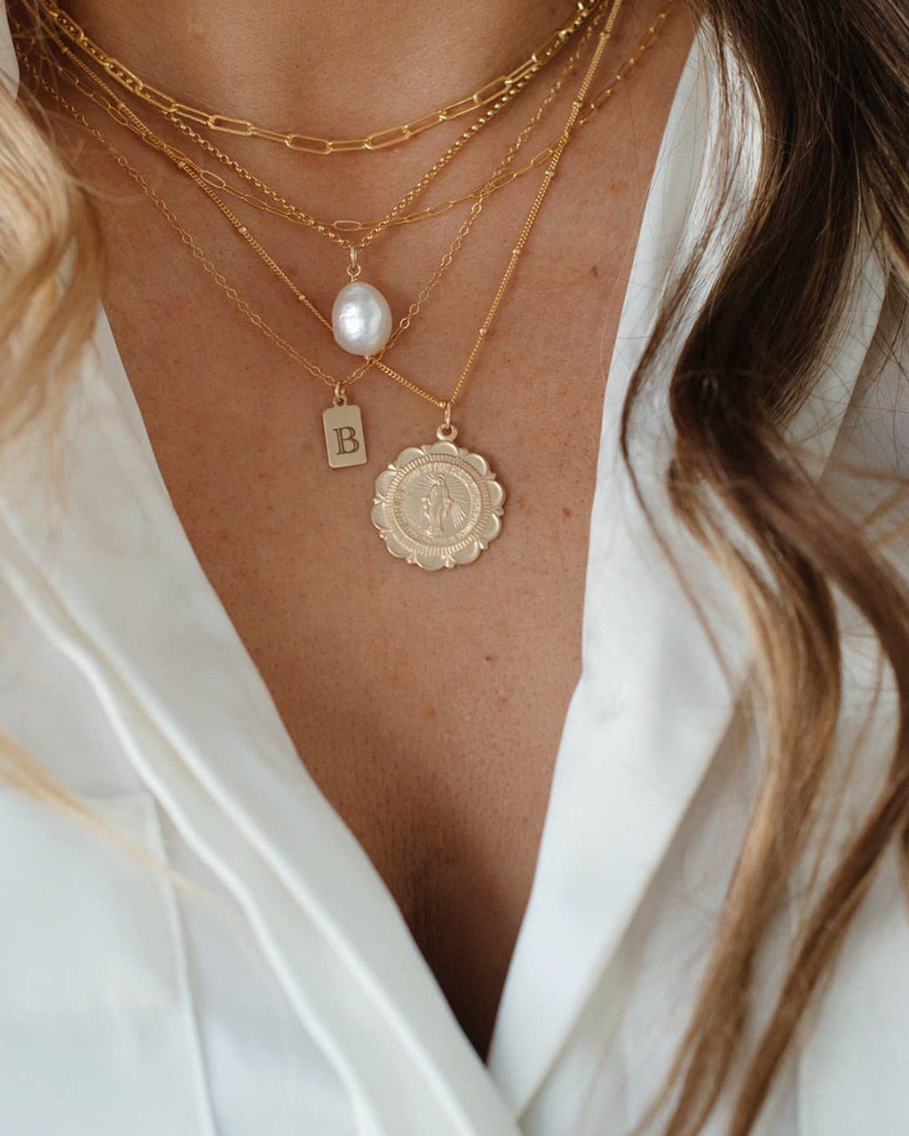 Gold Filled Round Miraculous Medal