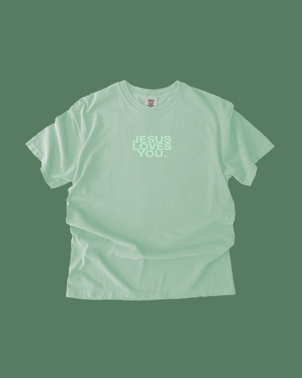 Jesus Loves You Washed Mint Tee