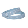 WWJD Light Blue Silicone Bracelet