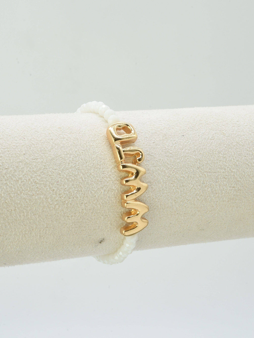 WWJD Glass Bead Bracelet