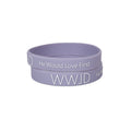 WWJD Violet Silicone Bracelet
