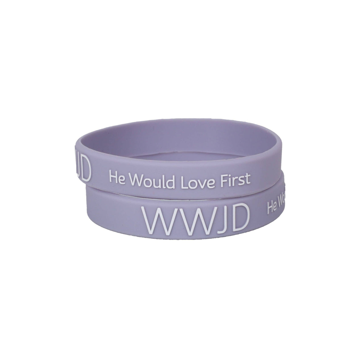 WWJD Violet Silicone Bracelet