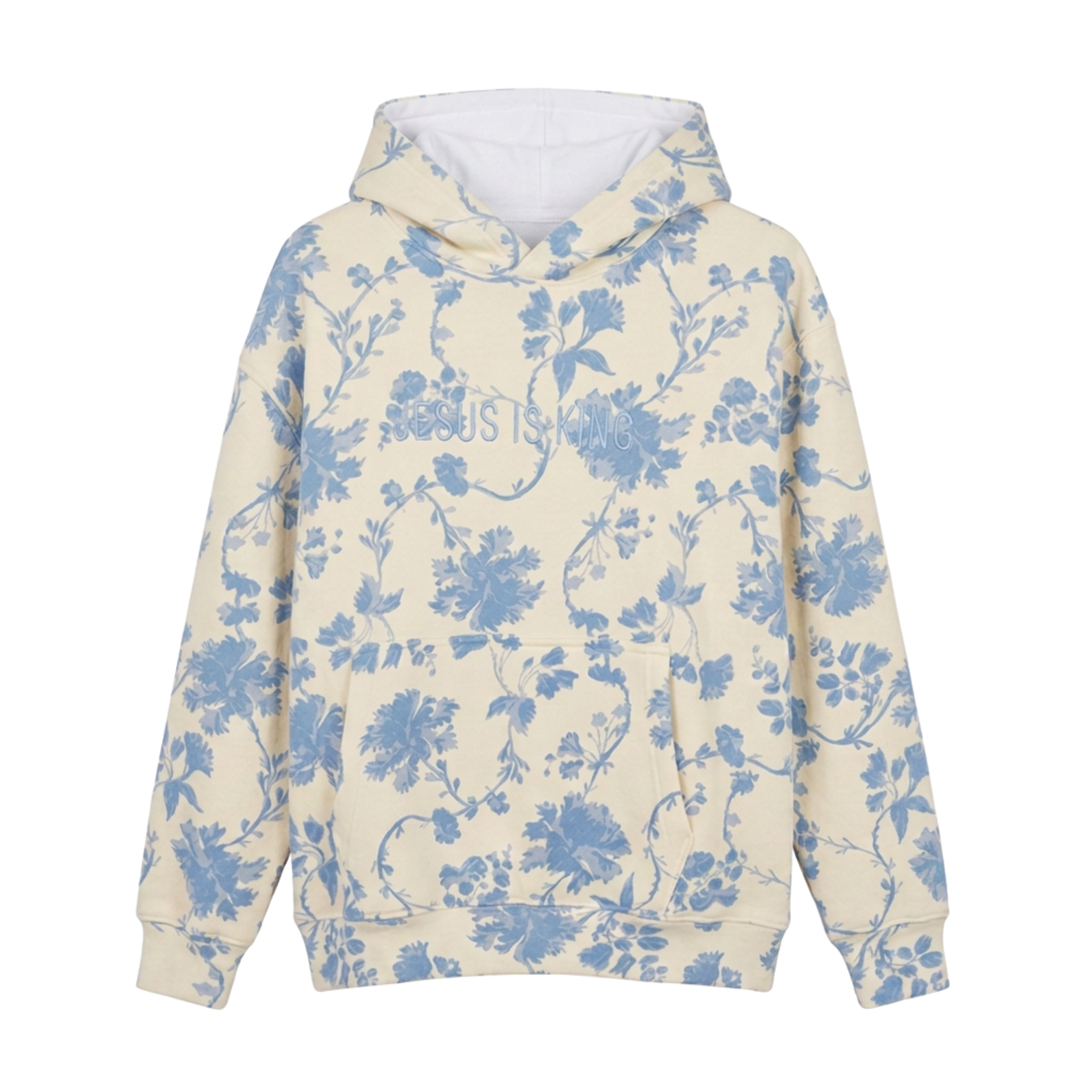 Jesus is King Floral Hoodie