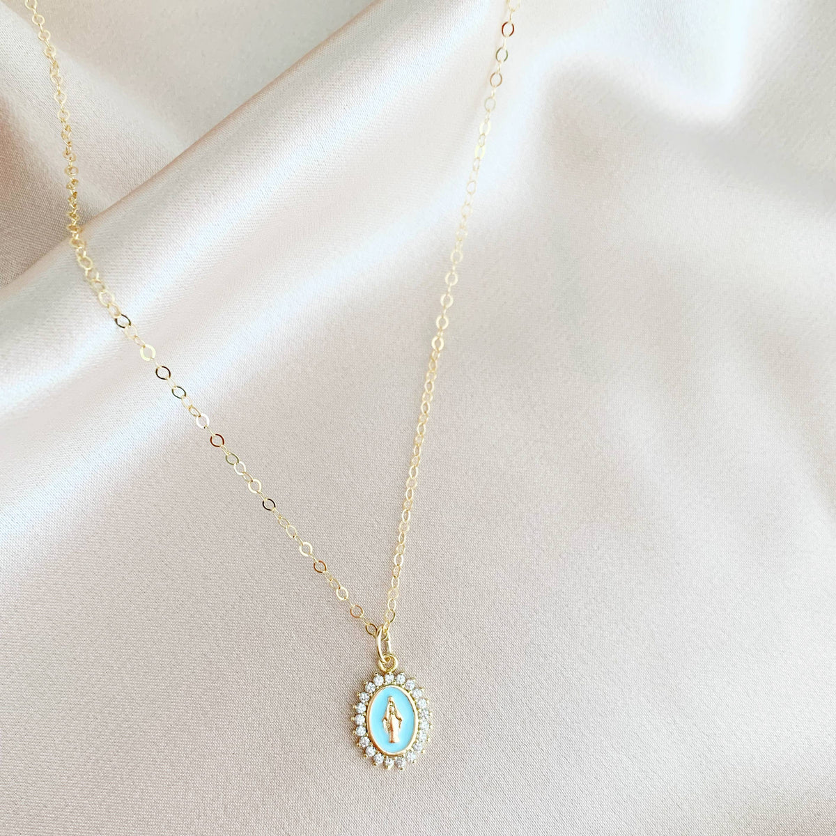 Blessed Mother Gold Filled Necklace