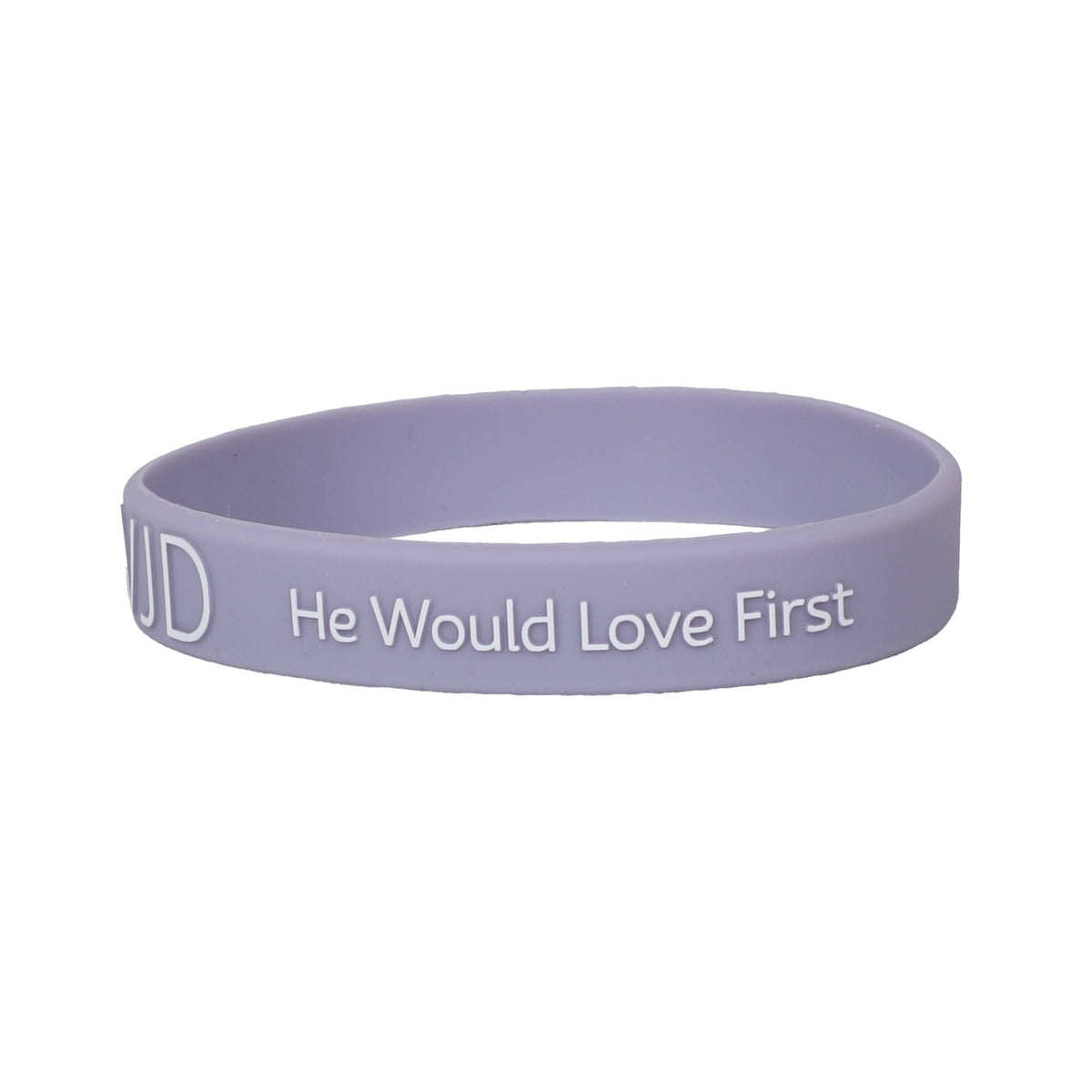 WWJD Violet Silicone Bracelet