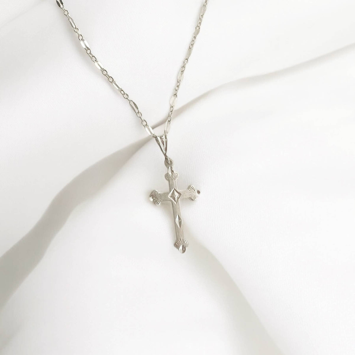 Risen Religious Gold Filled Cross Necklace