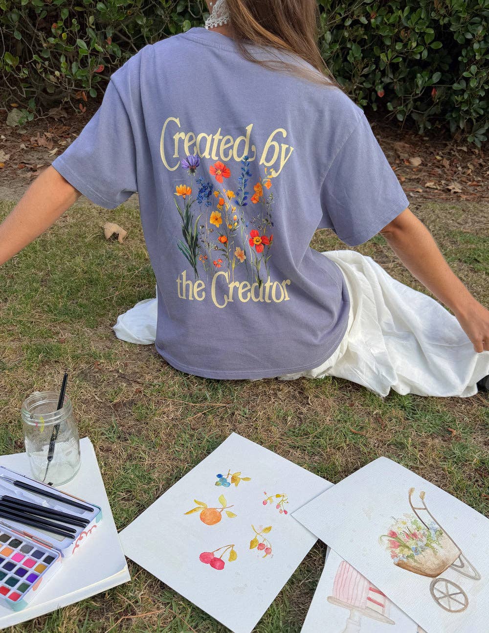 Created by the Creator Plum Unisex Tee
