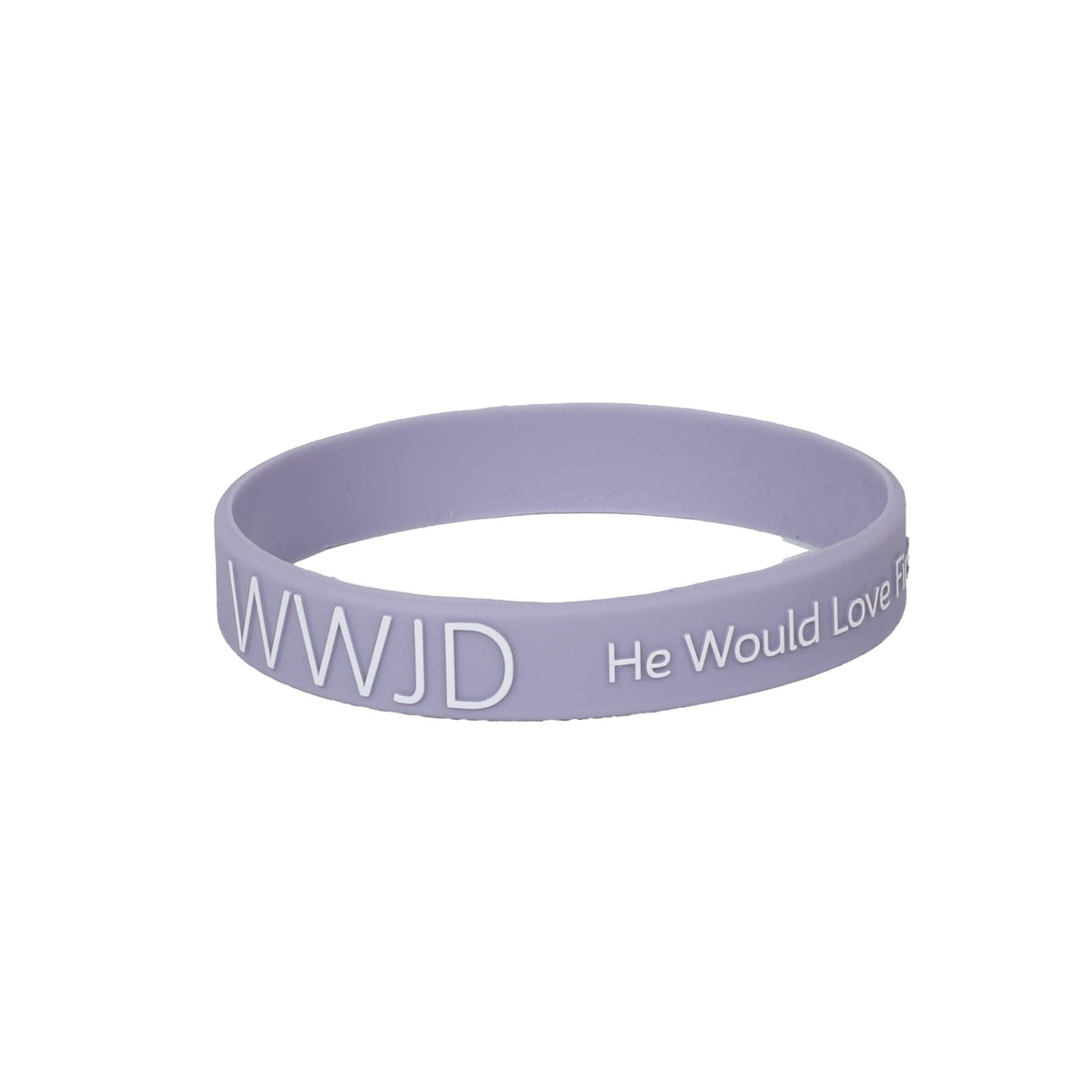 WWJD Violet Silicone Bracelet