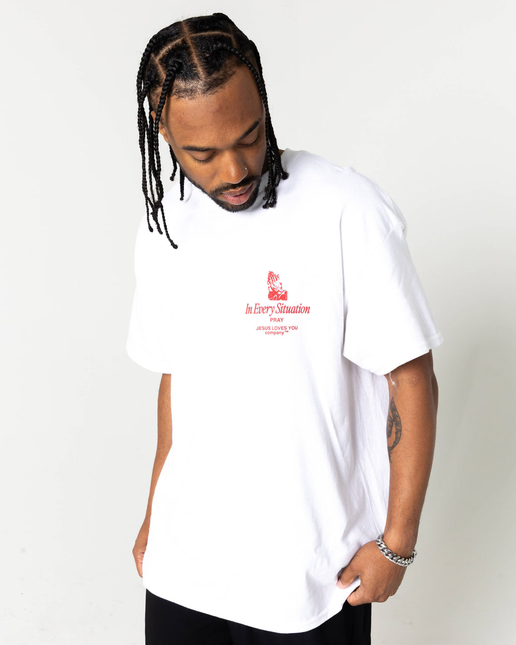 "In Every Situation - Pray." Oversized Tee