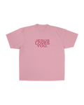 Jesus Loves You Pink Clay Logo Tee