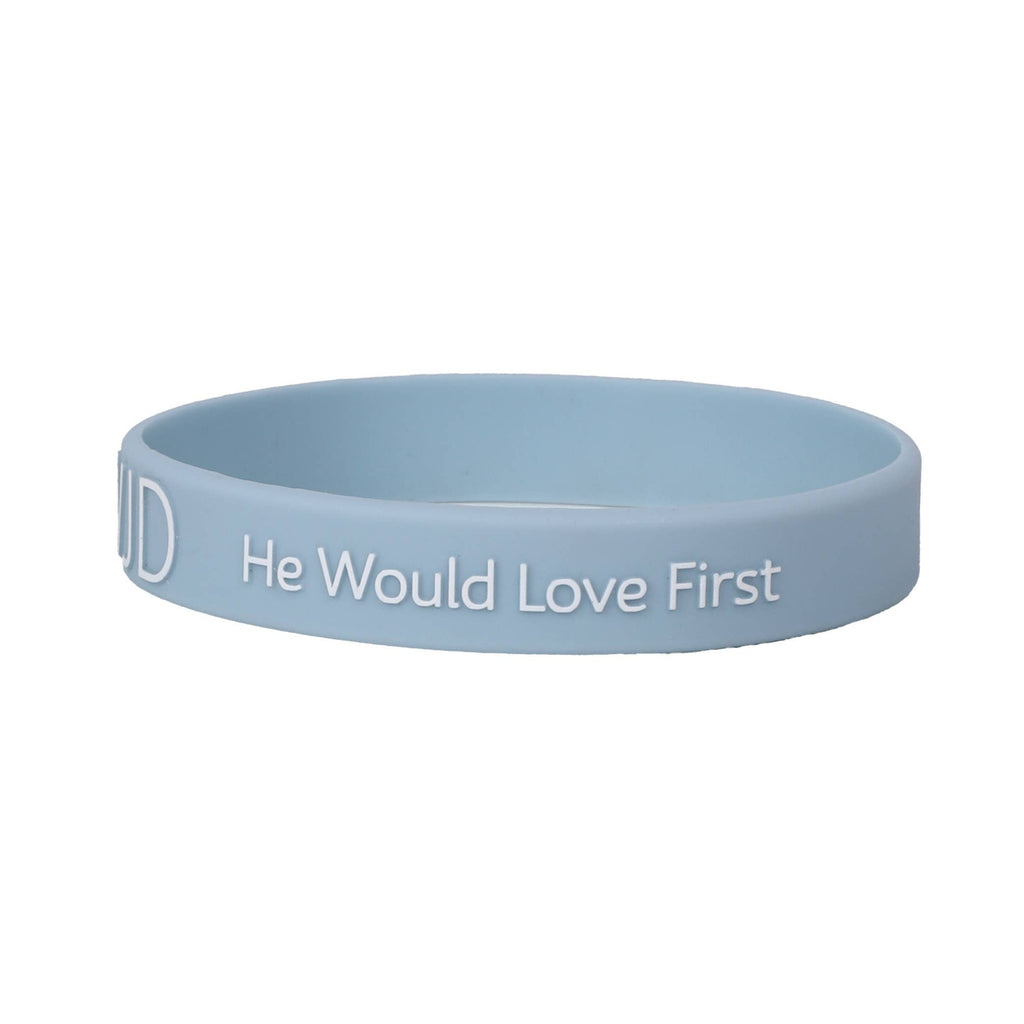 WWJD Light Blue Silicone Bracelet