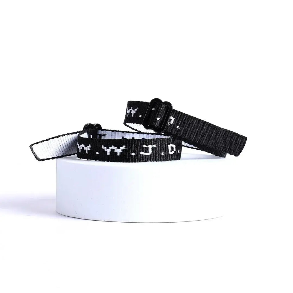 Bracelet Woven WWJD (Black)