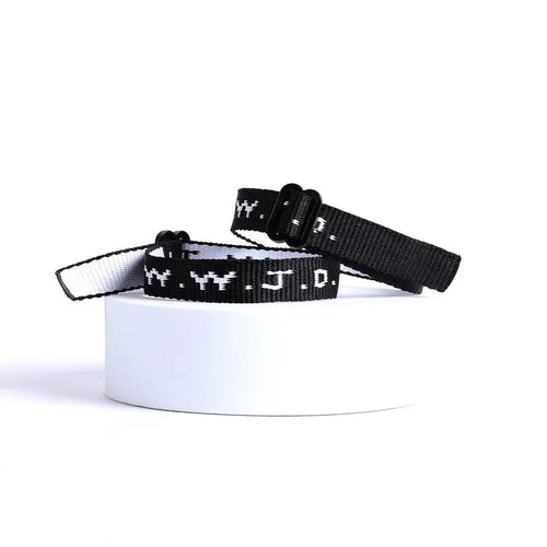 Bracelet Woven WWJD (Black)